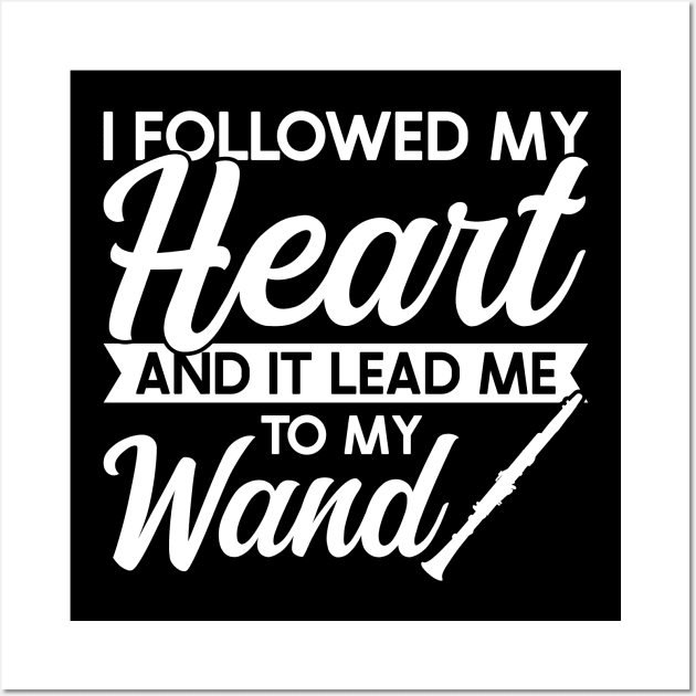 My heart lead me to my wand Flutist Flute Wall Art by Peco-Designs